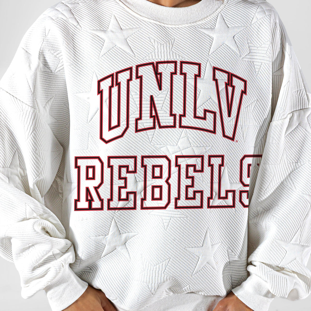 UNLV REBELS BIG PLAY ENERGY EMBOSSED STAR CREWNECK