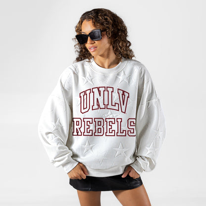 UNLV REBELS BIG PLAY ENERGY EMBOSSED STAR CREWNECK