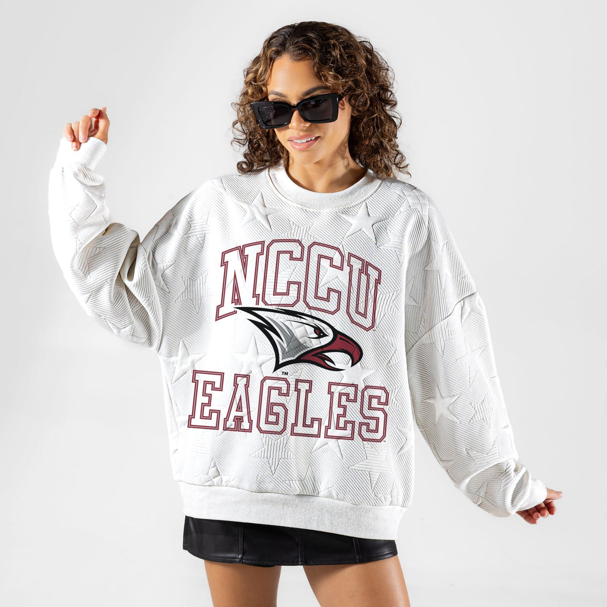 NORTH CAROLINA CENTRAL EAGLES BIG PLAY ENERGY EMBOSSED STAR CREWNECK