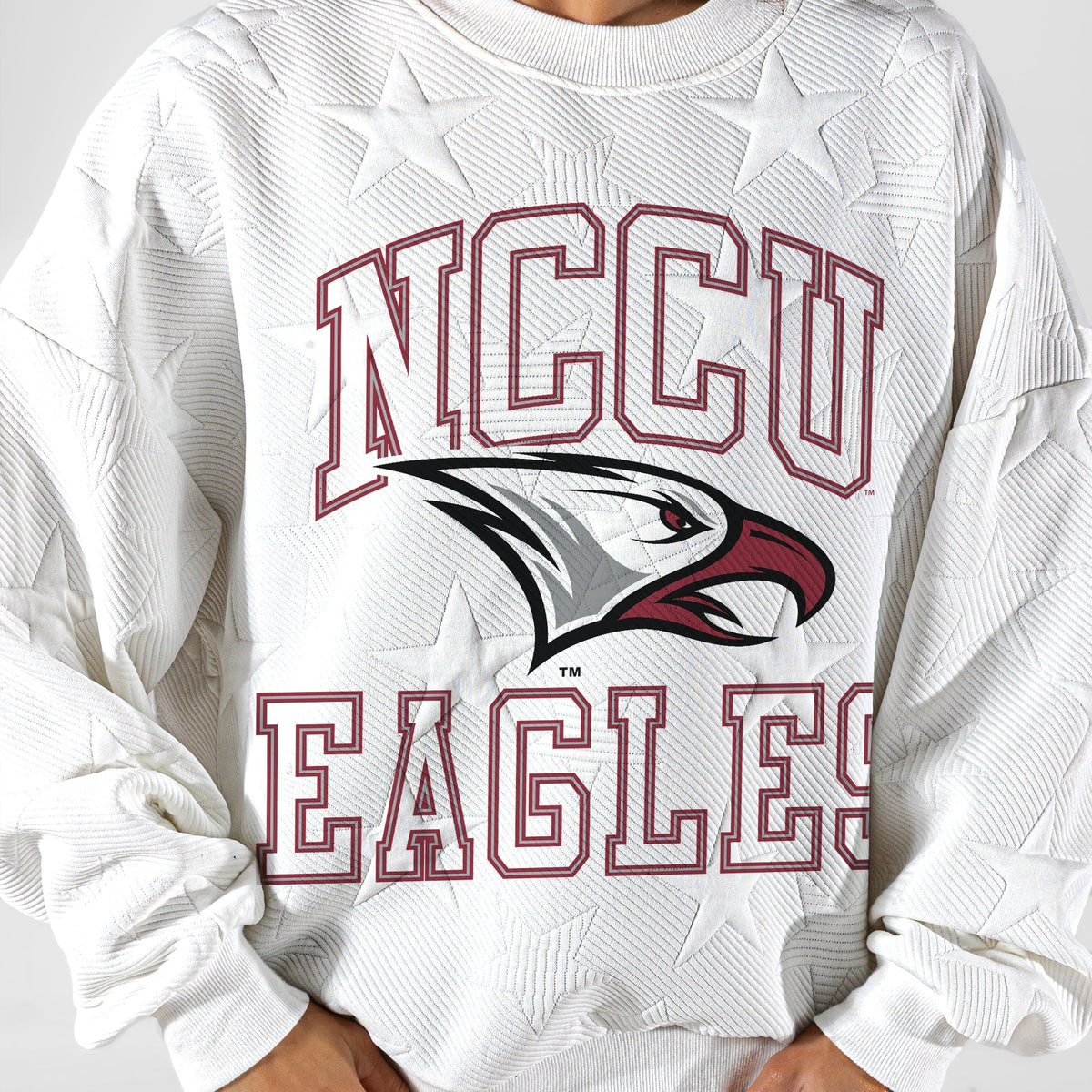 NORTH CAROLINA CENTRAL EAGLES BIG PLAY ENERGY EMBOSSED STAR CREWNECK