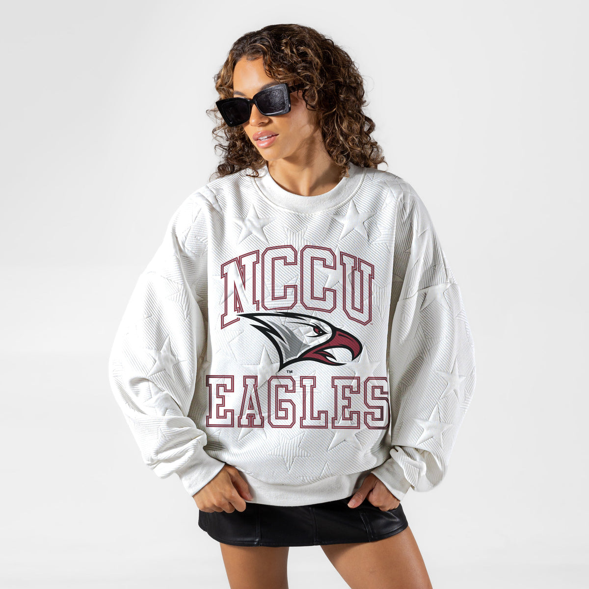 NORTH CAROLINA CENTRAL EAGLES BIG PLAY ENERGY EMBOSSED STAR CREWNECK