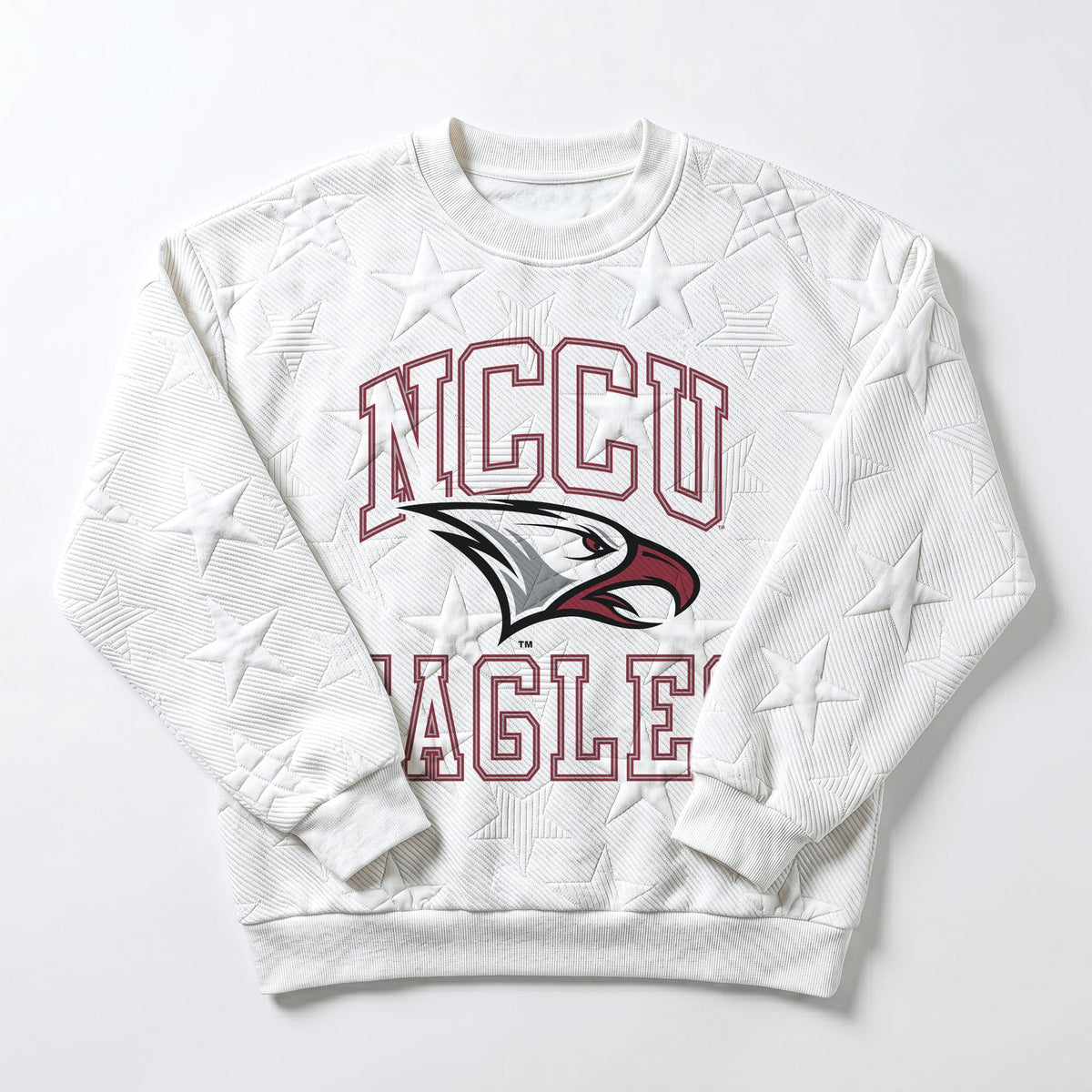 NORTH CAROLINA CENTRAL EAGLES BIG PLAY ENERGY EMBOSSED STAR CREWNECK