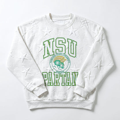 NORFOLK STATE SPARTANS BIG PLAY ENERGY EMBOSSED STAR CREWNECK