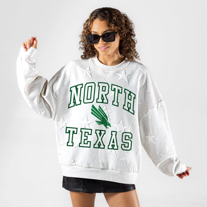 NORTH TEXAS MEAN GREEN BIG PLAY ENERGY EMBOSSED STAR CREWNECK