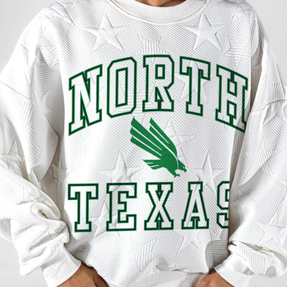 NORTH TEXAS MEAN GREEN BIG PLAY ENERGY EMBOSSED STAR CREWNECK
