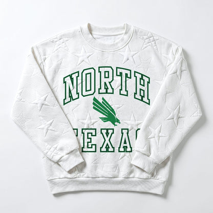 NORTH TEXAS MEAN GREEN BIG PLAY ENERGY EMBOSSED STAR CREWNECK