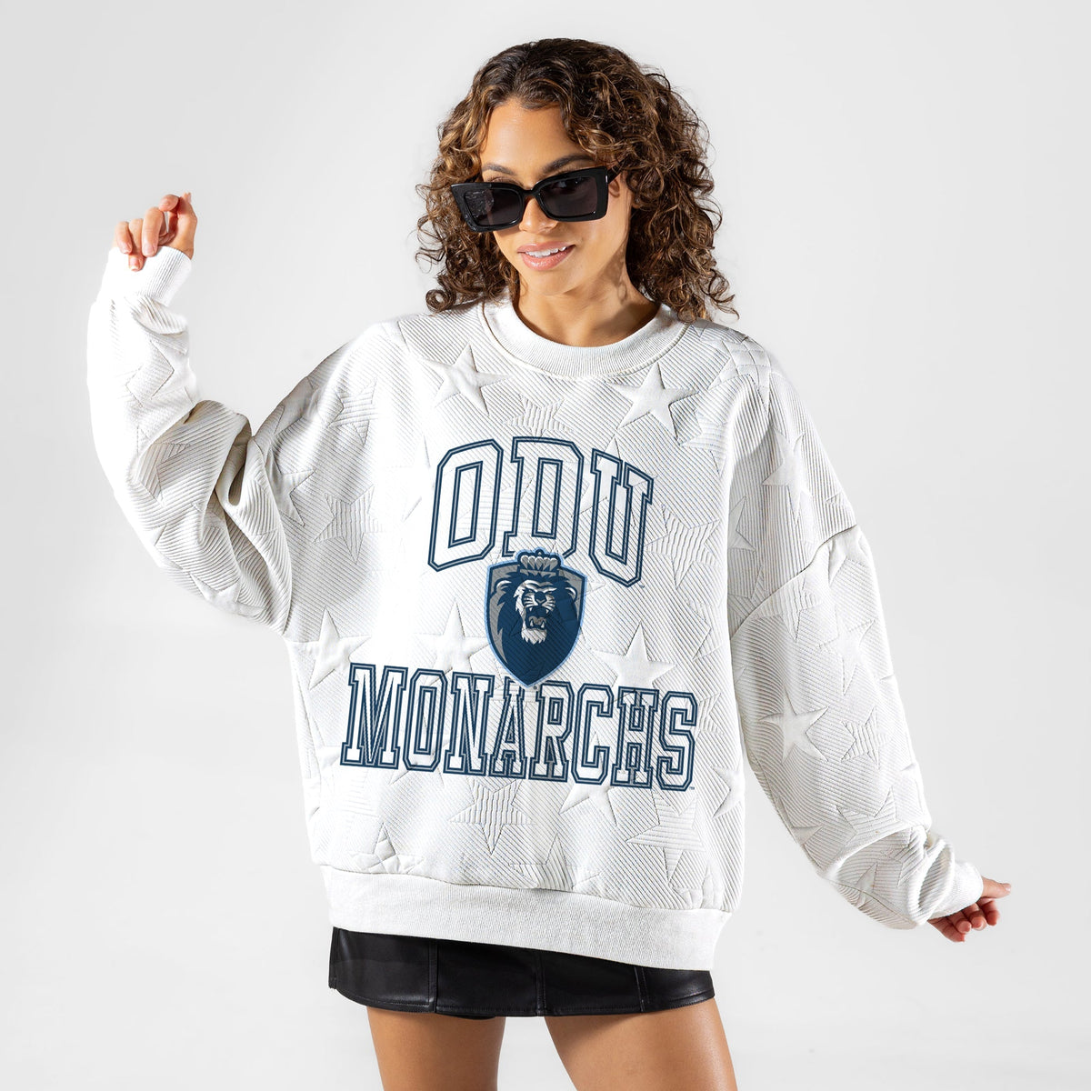 OLD DOMINION MONARCHS BIG PLAY ENERGY EMBOSSED STAR CREWNECK