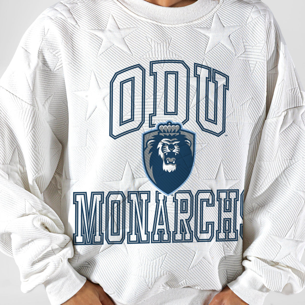 OLD DOMINION MONARCHS BIG PLAY ENERGY EMBOSSED STAR CREWNECK