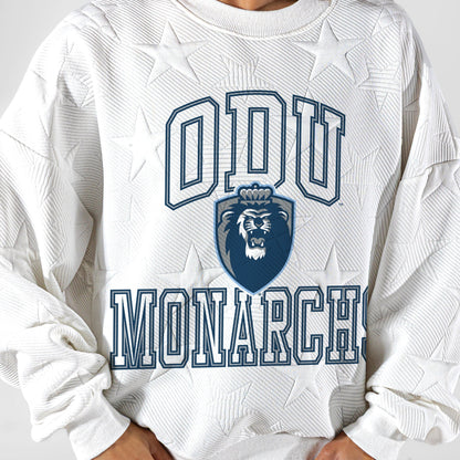 OLD DOMINION MONARCHS BIG PLAY ENERGY EMBOSSED STAR CREWNECK