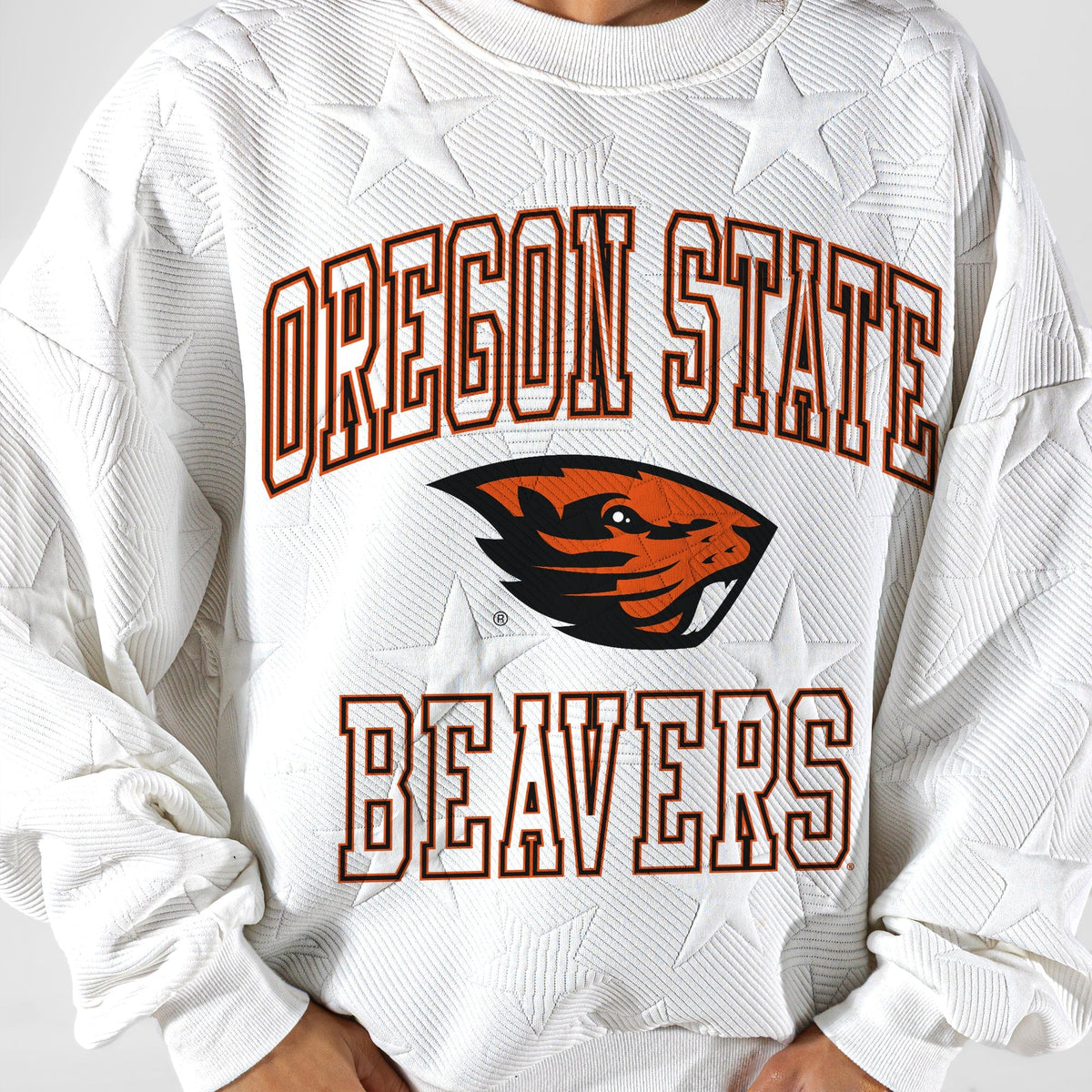 OREGON STATE BEAVERS BIG PLAY ENERGY EMBOSSED STAR CREWNECK