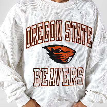OREGON STATE BEAVERS BIG PLAY ENERGY EMBOSSED STAR CREWNECK