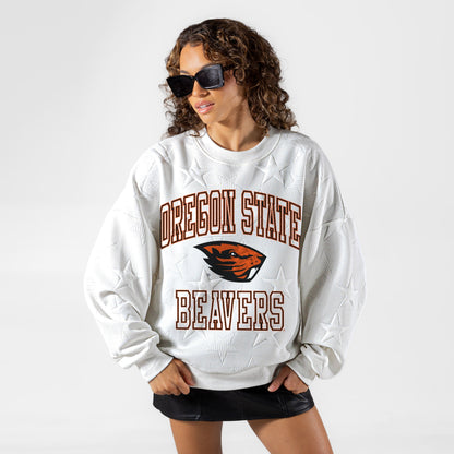 OREGON STATE BEAVERS BIG PLAY ENERGY EMBOSSED STAR CREWNECK