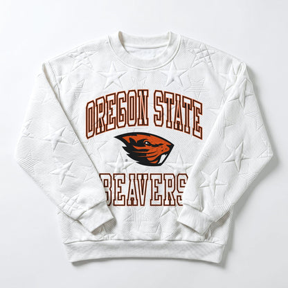 OREGON STATE BEAVERS BIG PLAY ENERGY EMBOSSED STAR CREWNECK