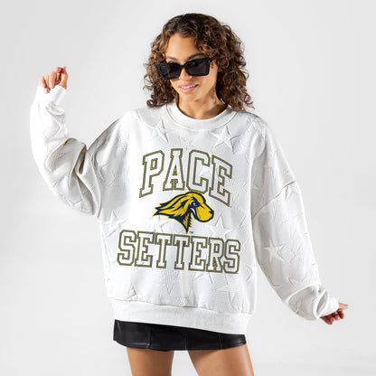 PACE SETTERS BIG PLAY ENERGY EMBOSSED STAR CREWNECK