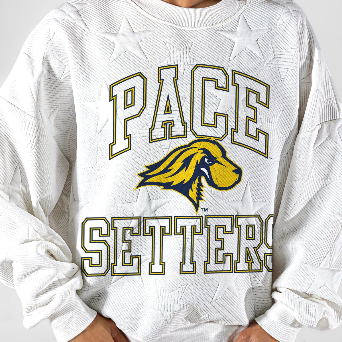 PACE SETTERS BIG PLAY ENERGY EMBOSSED STAR CREWNECK