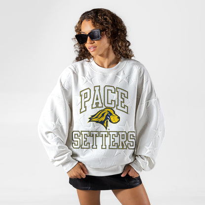 PACE SETTERS BIG PLAY ENERGY EMBOSSED STAR CREWNECK