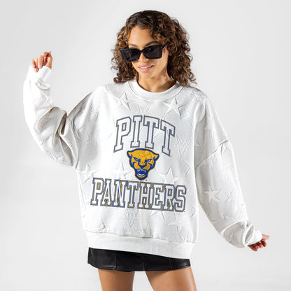 PITTSBURGH PANTHERS BIG PLAY ENERGY EMBOSSED STAR CREWNECK
