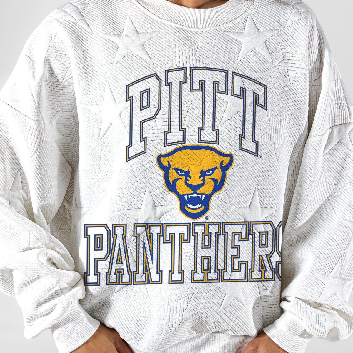 PITTSBURGH PANTHERS BIG PLAY ENERGY EMBOSSED STAR CREWNECK