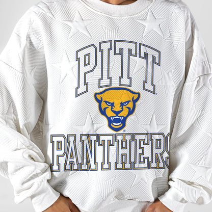 PITTSBURGH PANTHERS BIG PLAY ENERGY EMBOSSED STAR CREWNECK