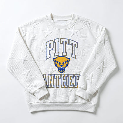 PITTSBURGH PANTHERS BIG PLAY ENERGY EMBOSSED STAR CREWNECK