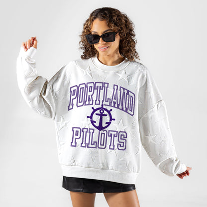 PORTLAND PILOTS BIG PLAY ENERGY EMBOSSED STAR CREWNECK