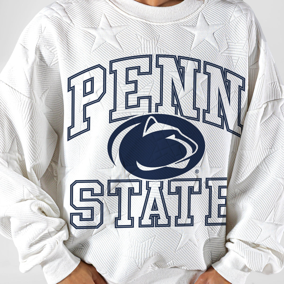 PENN STATE NITTANY LIONS BIG PLAY ENERGY EMBOSSED STAR CREWNECK