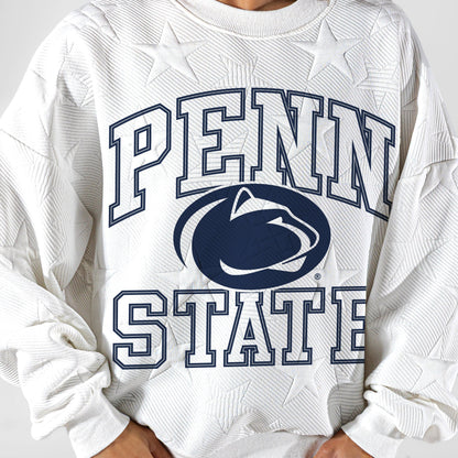 PENN STATE NITTANY LIONS BIG PLAY ENERGY EMBOSSED STAR CREWNECK