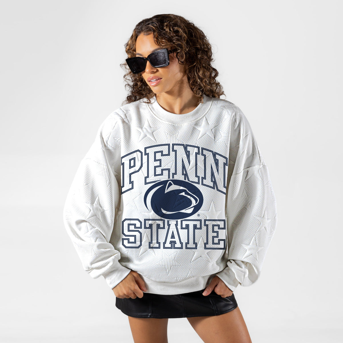 PENN STATE NITTANY LIONS BIG PLAY ENERGY EMBOSSED STAR CREWNECK