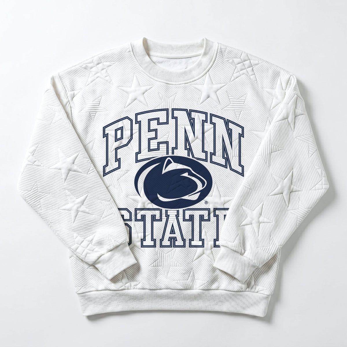 PENN STATE NITTANY LIONS BIG PLAY ENERGY EMBOSSED STAR CREWNECK
