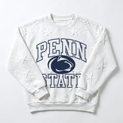 PENN STATE NITTANY LIONS BIG PLAY ENERGY EMBOSSED STAR CREWNECK