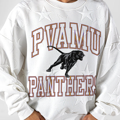 PRAIRIE VIEW A&M PANTHERS BIG PLAY ENERGY EMBOSSED STAR CREWNECK