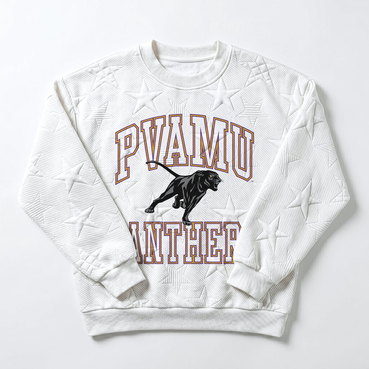 PRAIRIE VIEW A&M PANTHERS BIG PLAY ENERGY EMBOSSED STAR CREWNECK