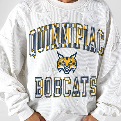 QUINNIPIAC BOBCATS BIG PLAY ENERGY EMBOSSED STAR CREWNECK