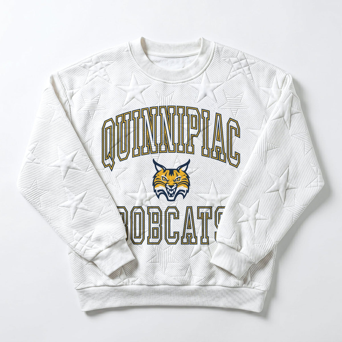 QUINNIPIAC BOBCATS BIG PLAY ENERGY EMBOSSED STAR CREWNECK