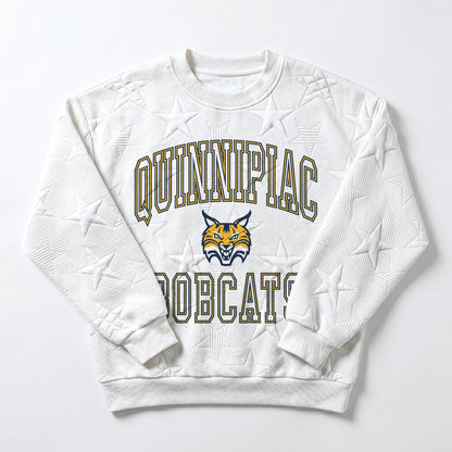 QUINNIPIAC BOBCATS BIG PLAY ENERGY EMBOSSED STAR CREWNECK