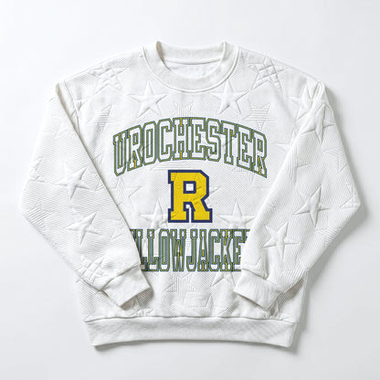 ROCHESTER YELLOWJACKETS BIG PLAY ENERGY EMBOSSED STAR CREWNECK