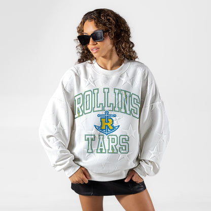 ROLLINS COLLEGE TARS BIG PLAY ENERGY EMBOSSED STAR CREWNECK