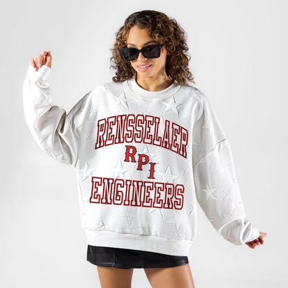 RENSSELAER ENGINEERS BIG PLAY ENERGY EMBOSSED STAR CREWNECK