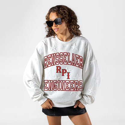 RENSSELAER ENGINEERS BIG PLAY ENERGY EMBOSSED STAR CREWNECK