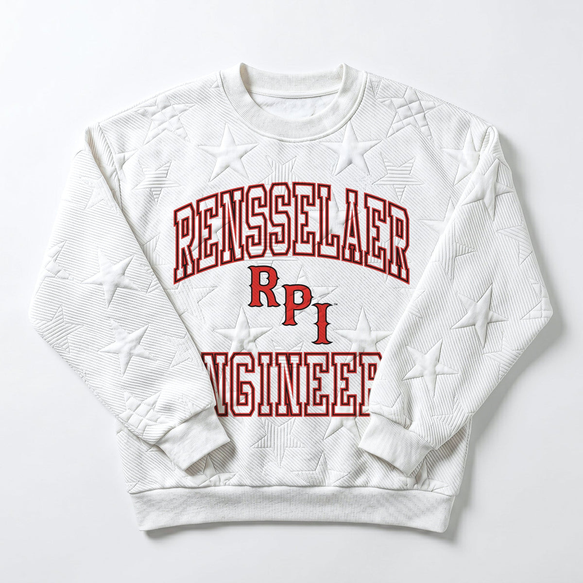 RENSSELAER ENGINEERS BIG PLAY ENERGY EMBOSSED STAR CREWNECK
