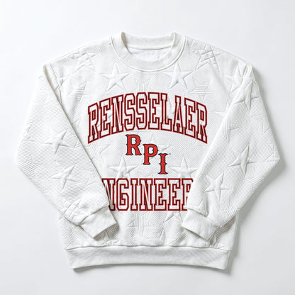 RENSSELAER ENGINEERS BIG PLAY ENERGY EMBOSSED STAR CREWNECK