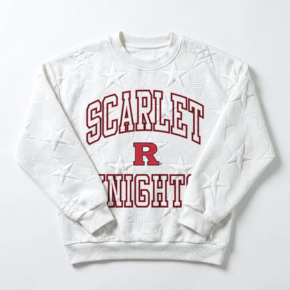 RUTGERS SCARLET KNIGHTS BIG PLAY ENERGY EMBOSSED STAR CREWNECK