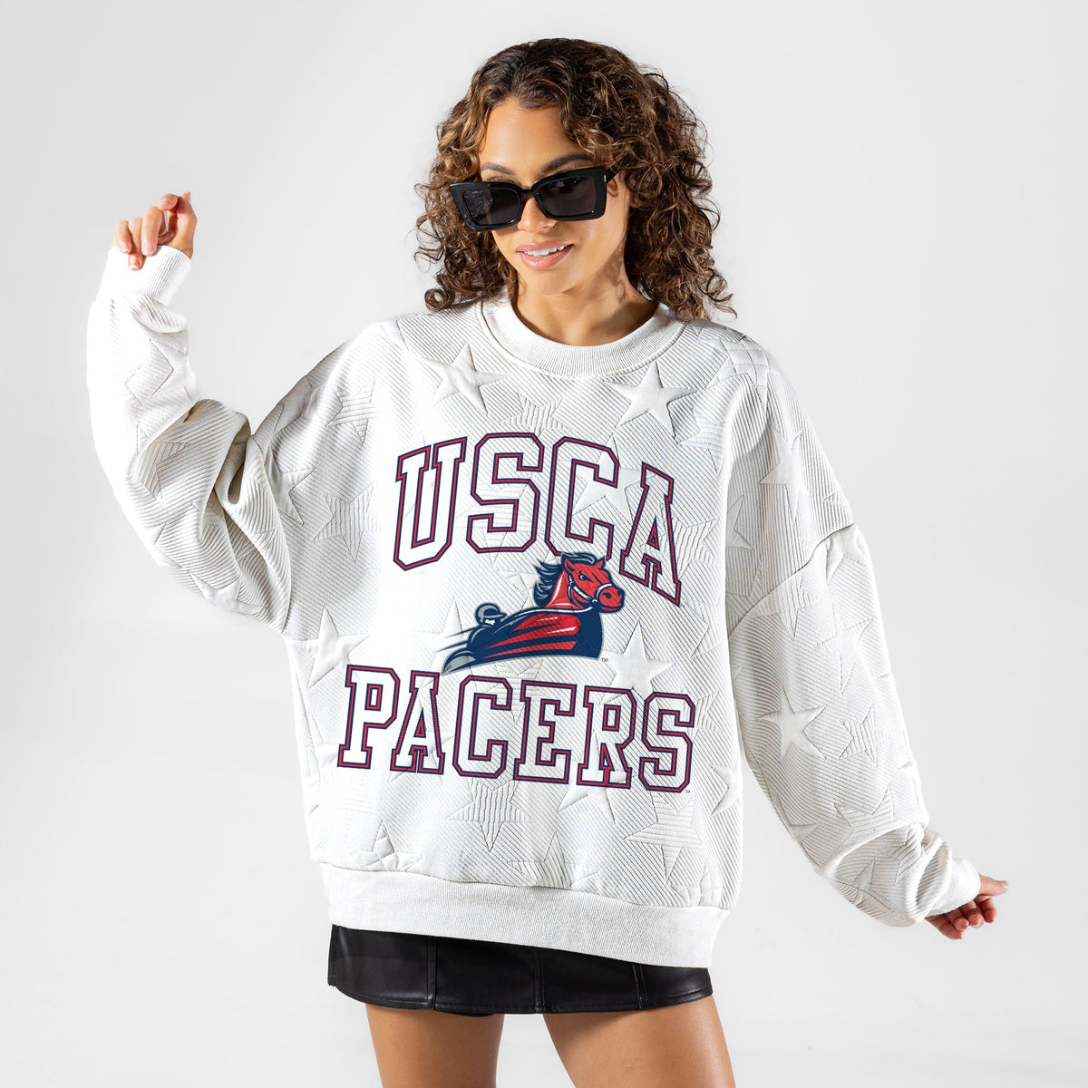 SOUTH CAROLINA AIKEN PACERS BIG PLAY ENERGY EMBOSSED STAR CREWNECK