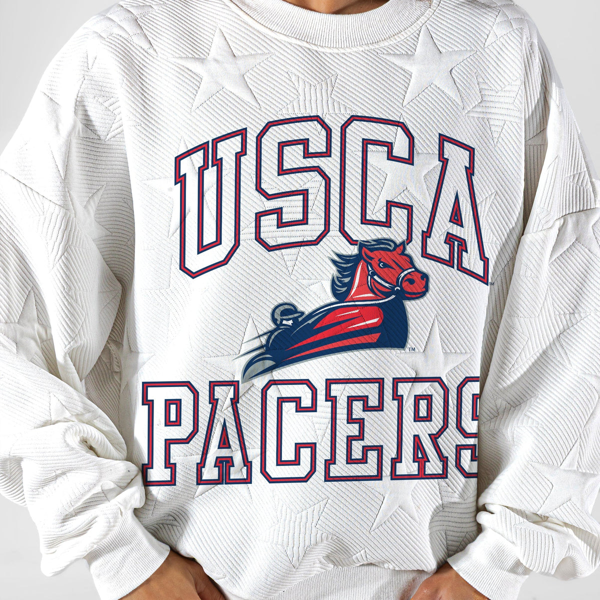 SOUTH CAROLINA AIKEN PACERS BIG PLAY ENERGY EMBOSSED STAR CREWNECK