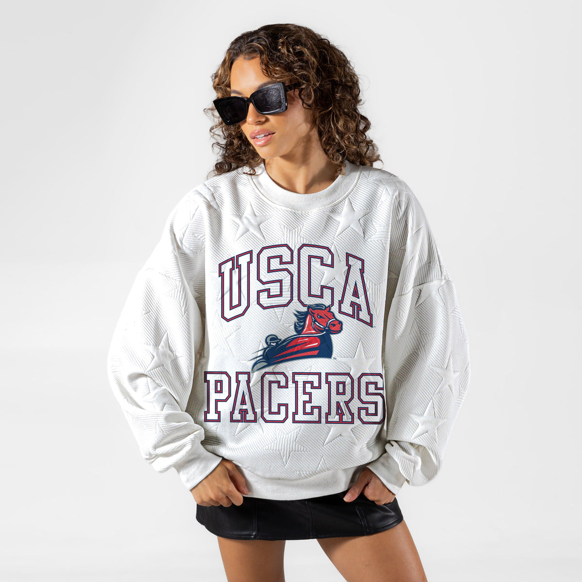 SOUTH CAROLINA AIKEN PACERS BIG PLAY ENERGY EMBOSSED STAR CREWNECK