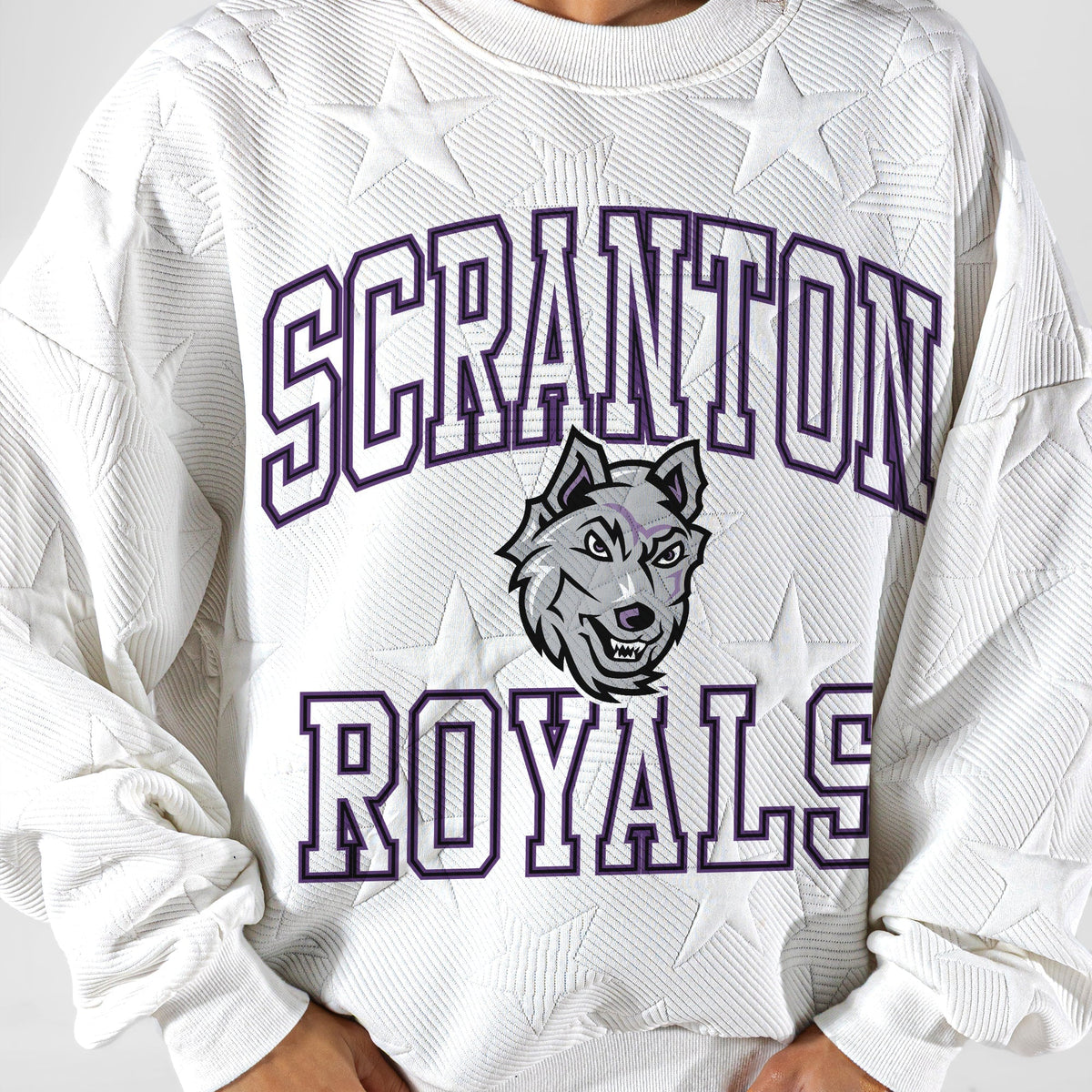 SCRANTON ROYALS BIG PLAY ENERGY EMBOSSED STAR CREWNECK