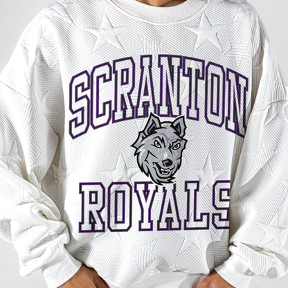 SCRANTON ROYALS BIG PLAY ENERGY EMBOSSED STAR CREWNECK