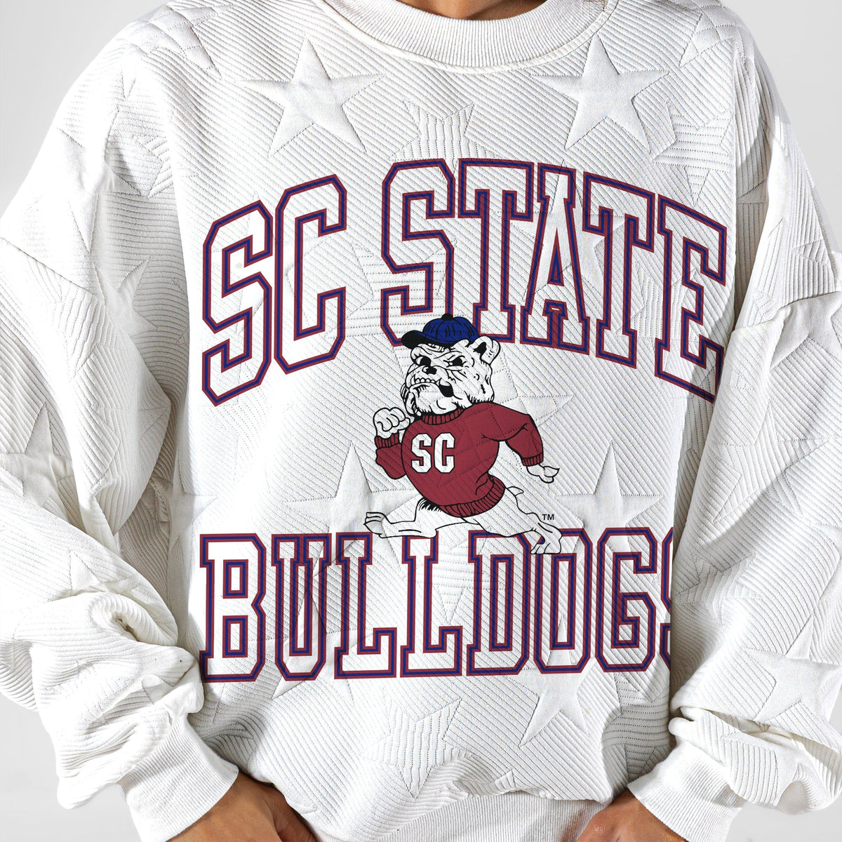 SOUTH CAROLINA STATE BULLDOGS BIG PLAY ENERGY EMBOSSED STAR CREWNECK