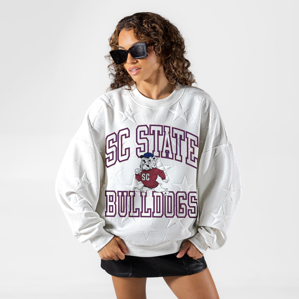 SOUTH CAROLINA STATE BULLDOGS BIG PLAY ENERGY EMBOSSED STAR CREWNECK