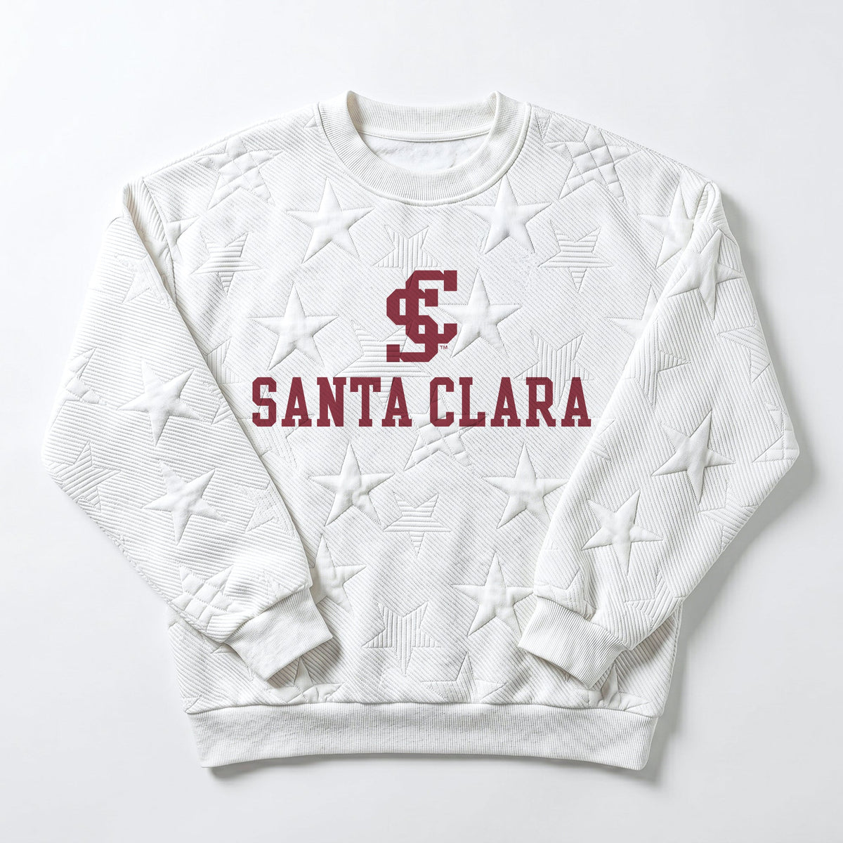 SANTA CLARA BRONCOS BIG PLAY ENERGY EMBOSSED STAR CREWNECK